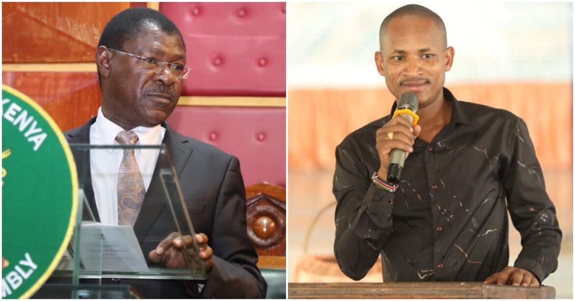Moses Wetangula and Babu Owino