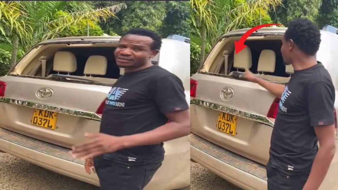 Peter Salasya car destroyed