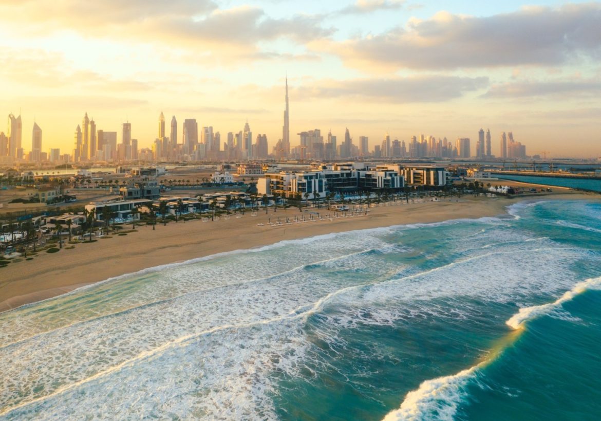 A view of a beach in Dubai