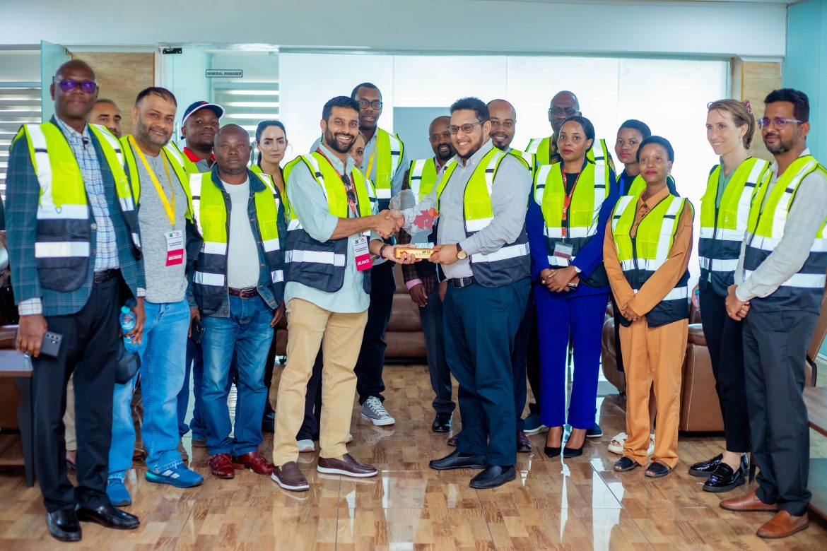 image Part of the delegates who participated in the 2025 Tanzania – Uganda Trade and Investment roadshow, during a site visit to GALCO LIMITED, a member of GSM Group Of Companies, in Dar es Salaam. They are joined by AQ Hamza, Equity Group Director International Trade Relations (Centre Left)