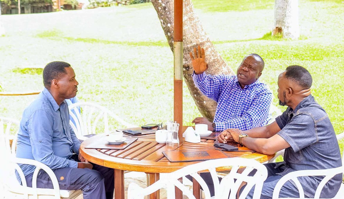 Matiang’i meets Natembeya Former Interior CS Fred Matiang'i during his meeting with Trans Nzoia Governor George Natembeya and former Agriculture CS Peter Munya. PHOTO/@RealMatiangi/X