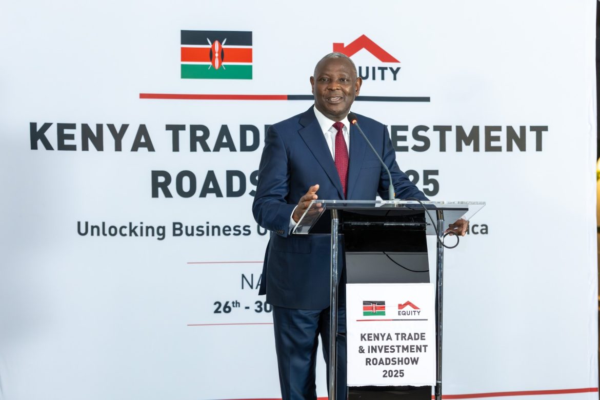 Equity Bank Group MD and CEO James Mwangi addressing investors ahead of Kenya Trade Investment Road Show 2025 in Nairobi