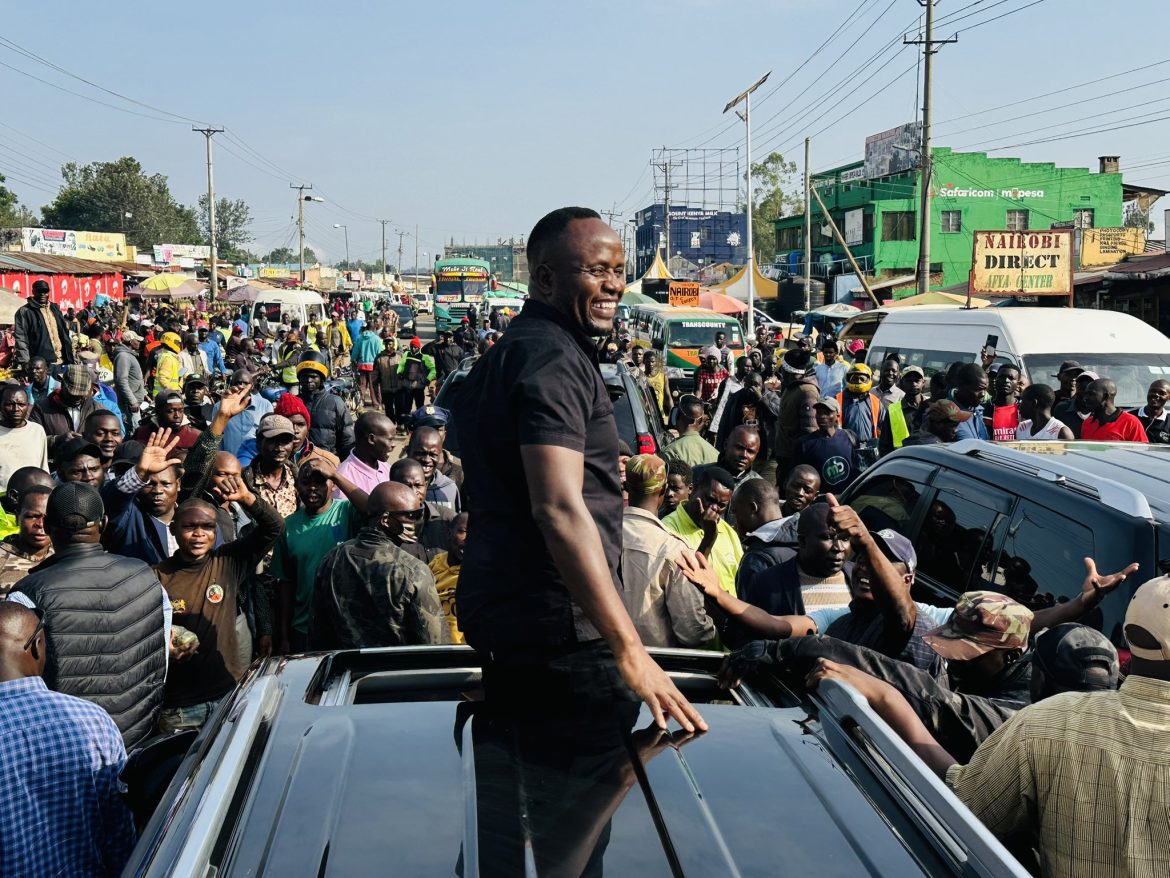 Trans Nzoia Governor George Natembeya during one of his recent rallies