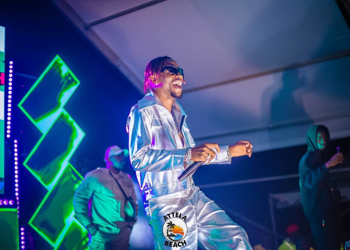 Iyaani performs at the Captain Morgan Muckpit Muckarena Tour in Kisumu